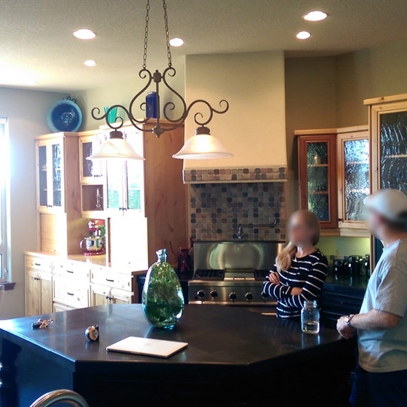 This stunning french traditional kitchen remodel is a blend of french country kitchen styling with a hint of traditional and Industrial
