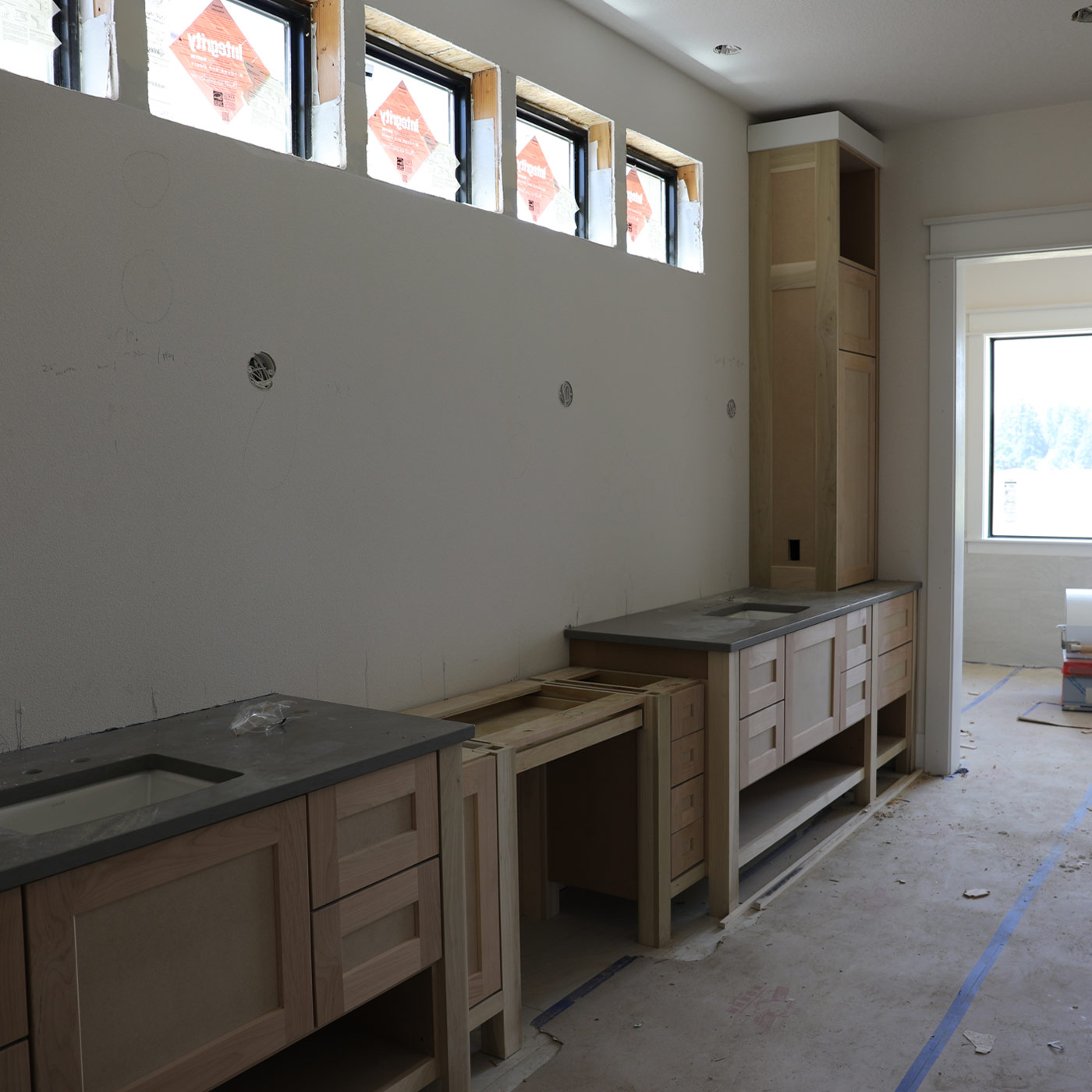 luxury modern farmhouse bathroom in beaverton offers a relaxed and refined approach to golf course living and an open feel