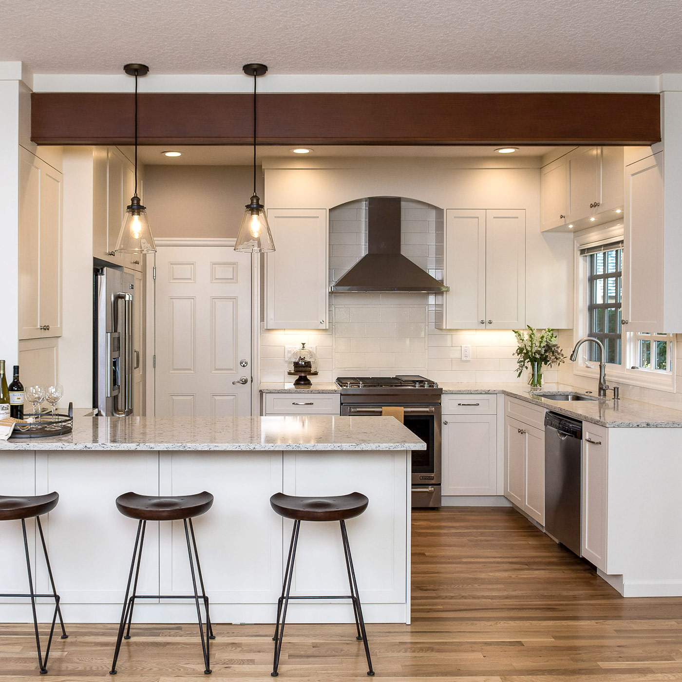 A gorgeous traditional kitchen remodel of an English Tudor cottage in forest heights